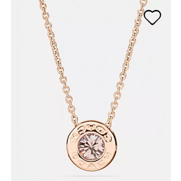 Brand New Coach Jewelry Set: Necklace & Earrings in Rose Gold - Perfect Gift! - Picture 2 of 4
